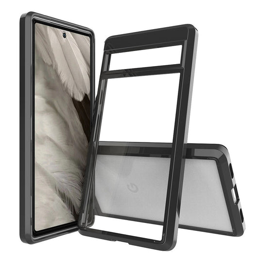 Pixel7A Clear PC Black TPU Hybri