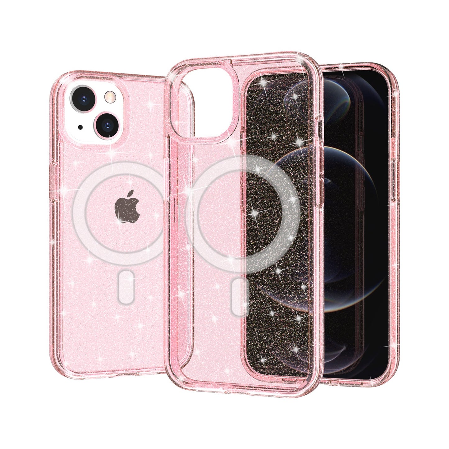 iP14Pro MagSafe Glit Transp Pink
