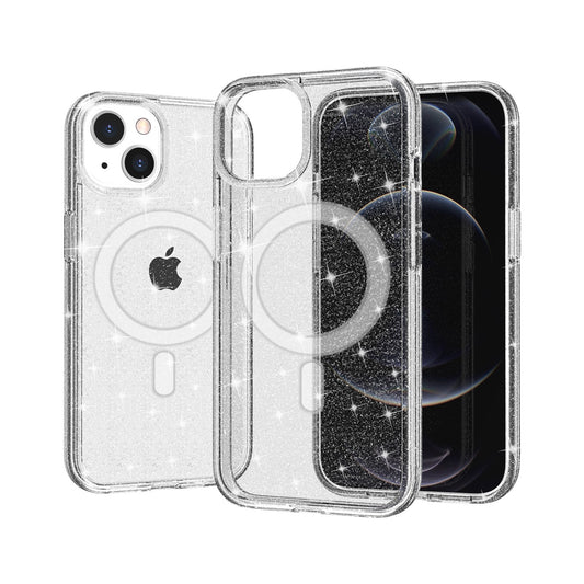 iP14+ Megsafe ThickGlitter Clear