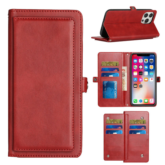 iP14Pro Wallet Vegan leather Red
