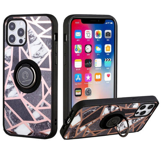 iP14Pro Fancy marble IMD Ring BK