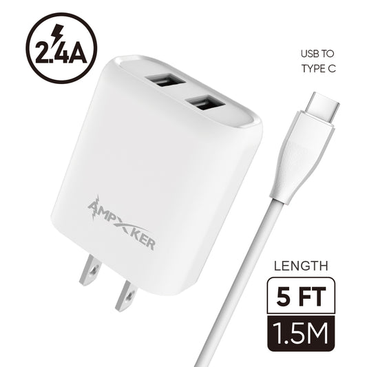 Home Ch 2 olet USB TypeC2.4AmpWT