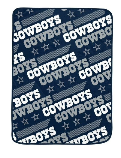 PGS NFL Dallas Cowboys??Slanted Half Wordmark Ultra Soft Throw Blanket 50x70