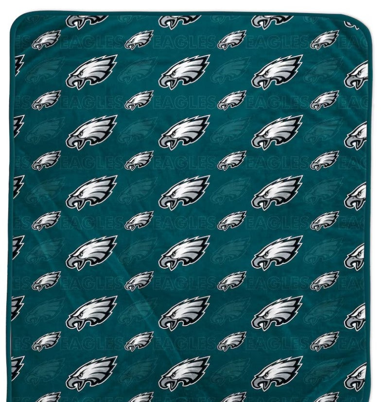 PGS NFL Philadelphia Eagles Repeat Tonal Fleece??Throw Blanket 50x60