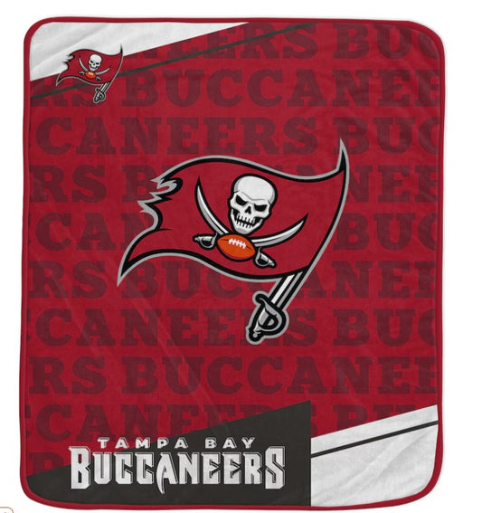 PGS NFL Tampa Bay Buccaneers Diagonal Ghost Ultra Soft Throw Blanket 50x60