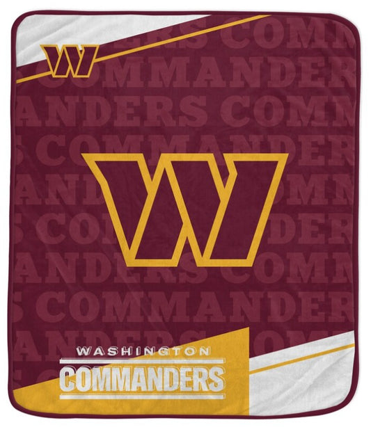 PGS NFL Washington Commanders Diagonal Ghost Ultra Soft Throw Blanket 50x60