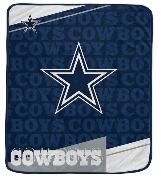 PGS NFL Dallas Cowboys Diagonal Ghost Ultra Soft Throw Blanket 50x60