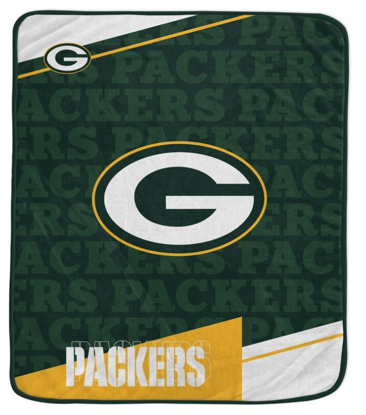 PGS NFL Green Bay Packers Diagonal Ghost Ultra Soft Throw Blanket 50x60