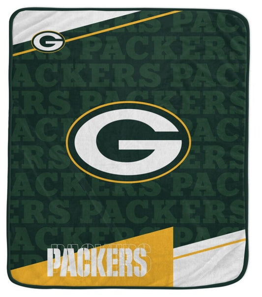 PGS NFL Green Bay Packers Diagonal Ghost Ultra Soft Throw Blanket 50x60