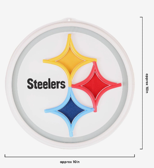 FOCO NFL Pittsburgh Steelers 10" Neon Light Up Big Logo Fan Chain