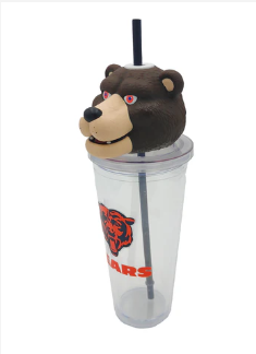 PGS NFL Mascot Lid 24 oz Sipper - Chicago Bears