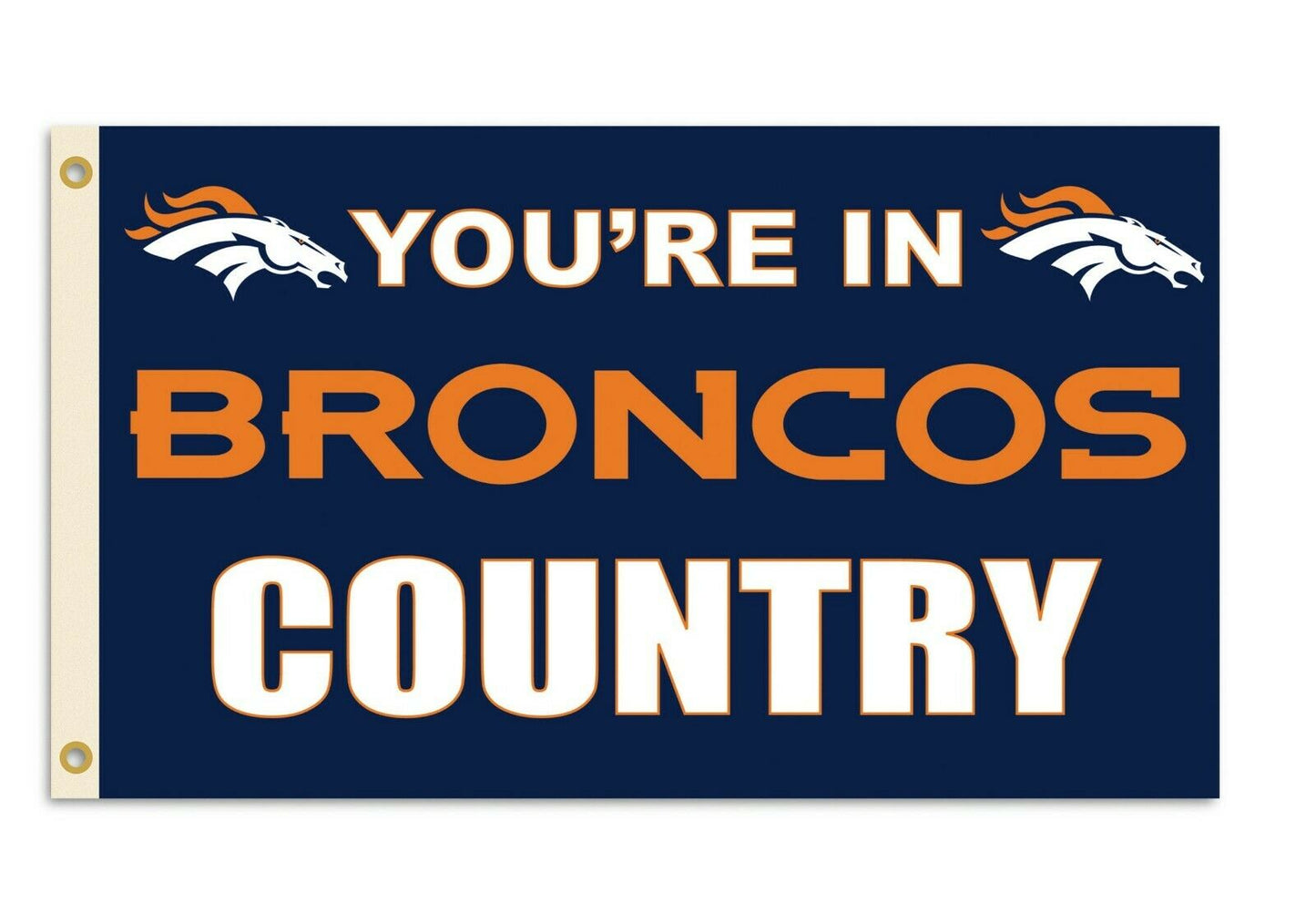 Fremont Die NFL Denver Broncos 3' x 5' Flag with Grommets Broncos Country