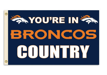 Fremont Die NFL Denver Broncos 3' x 5' Flag with Grommets Broncos Country