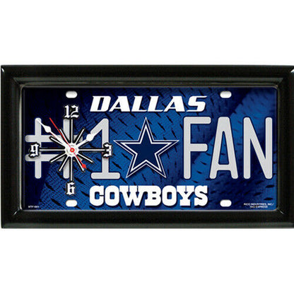 GTEI NFL Dallas Cowboys #1 Fan Wall or Desk Clock for Home or Office