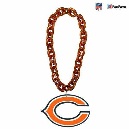 Aminco NFL Licensed Chicago Bears 3D Fan Chain Orange Chain