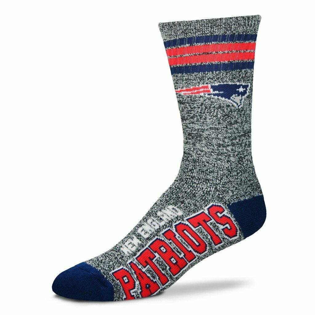 FBF NFL New England Patriots Got Marbled? Crew Socks, Men's Large