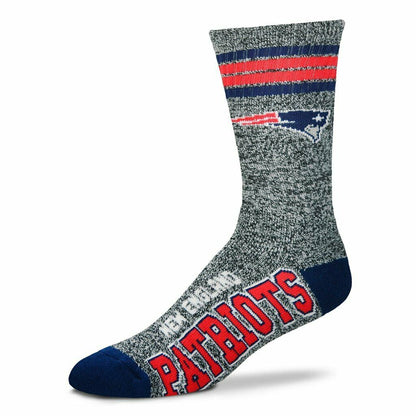 FBF NFL New England Patriots Got Marbled? Crew Socks, Men's Large