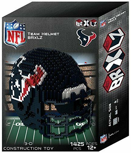 FOCO BRXLZ NFL Houston Texans Football Helmet 3-D Construction Toy