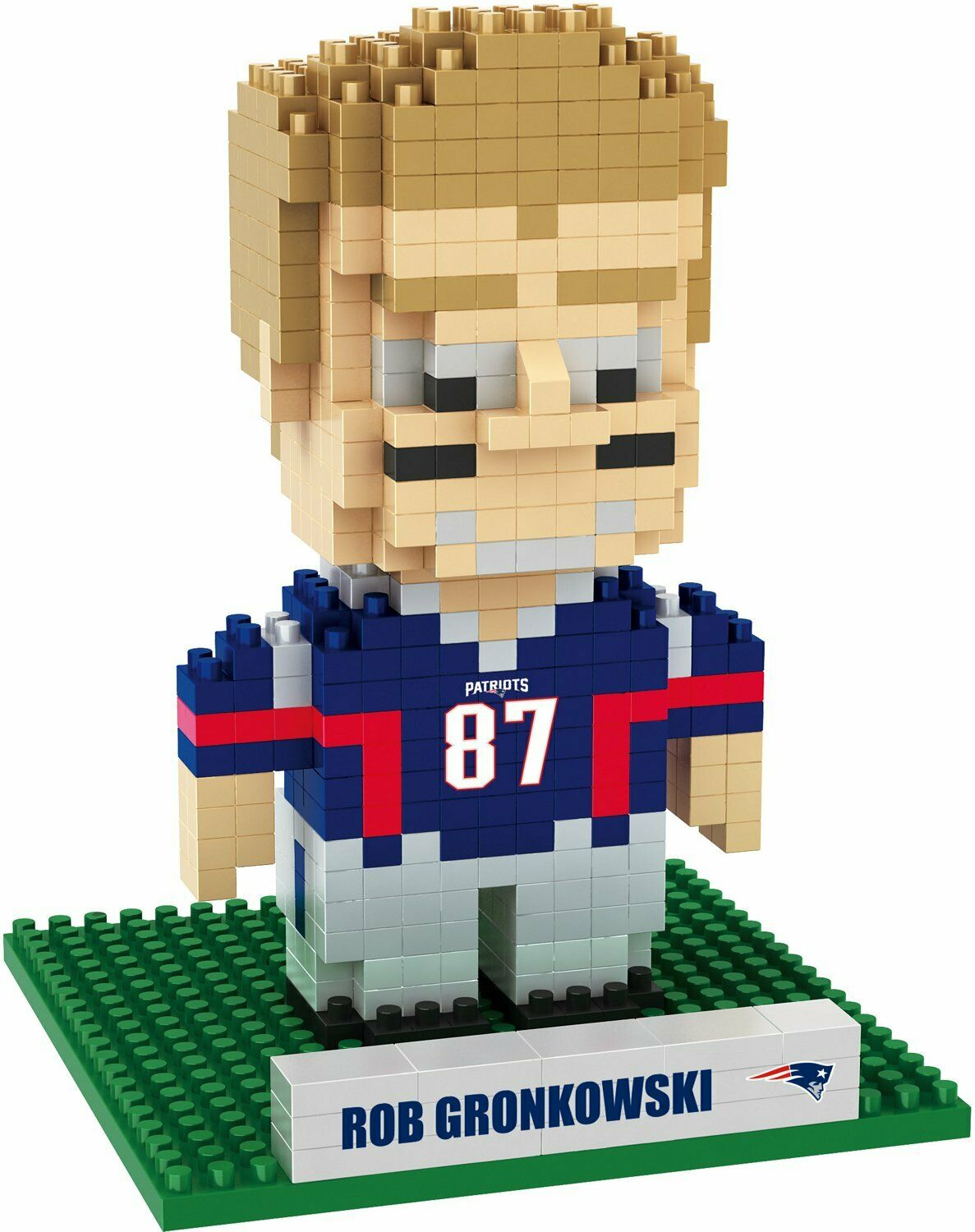 FOCO BRXLZ NFL New England Patriots # 87 Rob Gronkowski 3-D Construction Toy