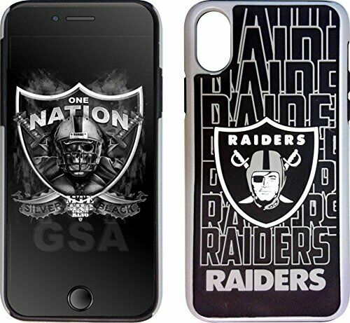 FOCO NFL Las Vegas Raiders Hybrid Repeat Case for iPhone X & XS (5.8")