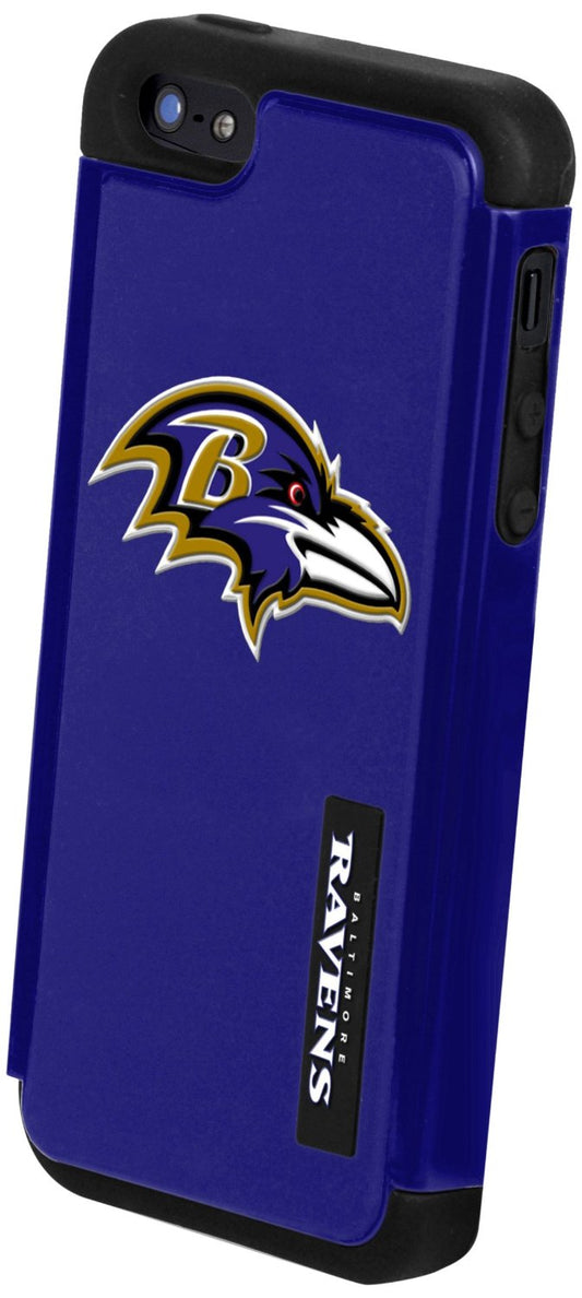FOCO NFL Licensed Baltimore Ravens Dual Hybrid Impact Case for iPhone 5/5S