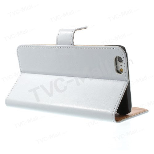 GSA Crazy Horse Wallet Case for the iPhone 6 Plus & 6S Plus - White