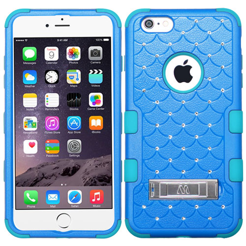 MyBat TUFF Hybrid Diamonds Case For iPhone 6 Plus & 6S Plus Blue/Teal