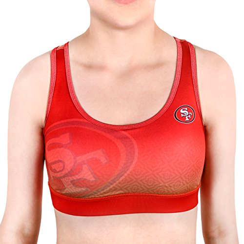 FOCO NFL San Francisco 49ers Gradient Sports Bra - Medium