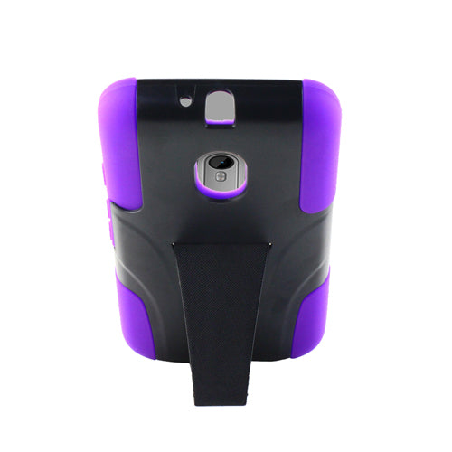 GSA For Motorola MOTO G3 BLACK PURPLE HYBRID With Kick STAND