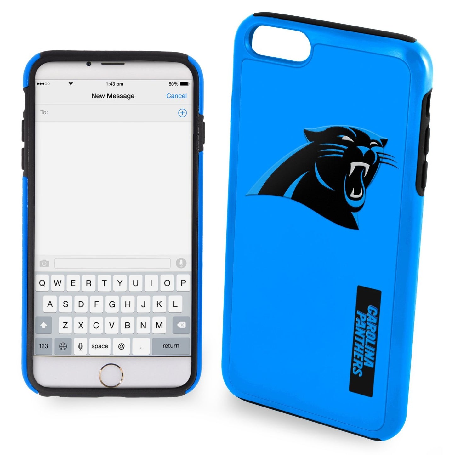 FOCO NFL Carolina Panthers Dual Hybrid Impact Case for the iPhone 6 Plus/6s Plus