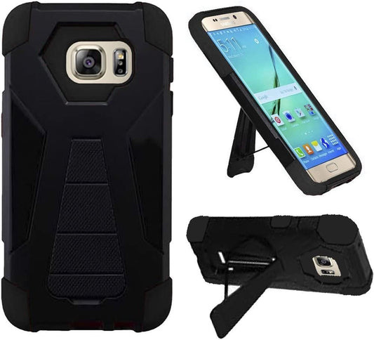GSA Dual Hybrid Kickstand Case For Samsung Galaxy S7 Edge/G935 - Black