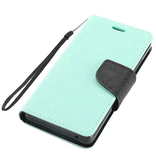 GSA Denim Flip Wallet Case For Samsung Galaxy S7 - Teal/Black