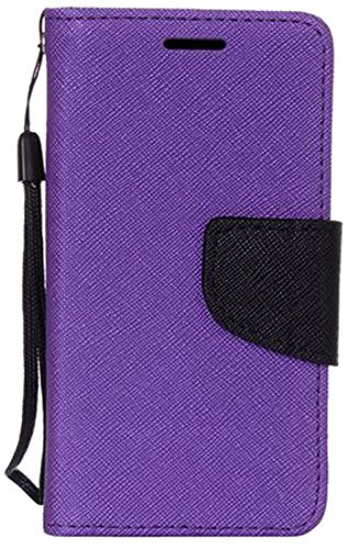 GSA Denim Flip Wallet Case for Samsung Galaxy S7 - Purple Black