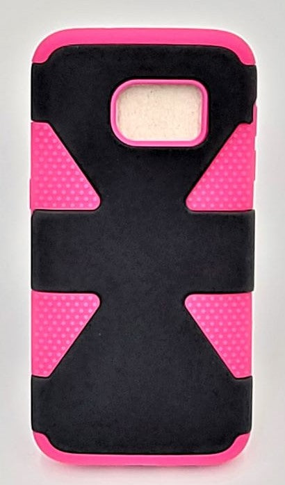 GSA Dynamic Dual Hybrid Case For Samsung Galaxy S7 -Black Hot Pink