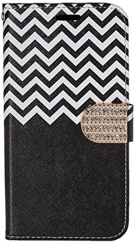 GSA Chevron Flip Wallet Case For Samsung Galaxy S7 Edge - Black/White