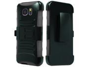 GSA Armor Hybrid Kickstand Holster Case For Samsung Galaxy S7 Edge - Black/Gray