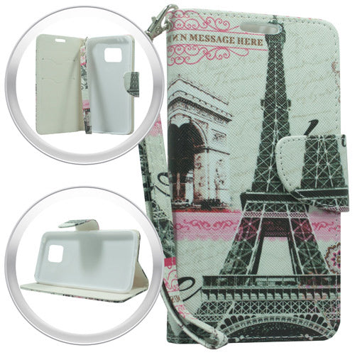 GSA Eiffel Tower Flip Wallet Case For Samsung Galaxy S7 Edge