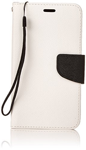 GSA Two-Tone Flip Wallet Case For Samsung Galaxy J7(2015), J700 - White/Black