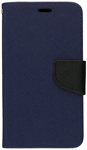 GSA Two-Tone Flip Wallet Case For Samsung Galaxy J7(2015) J700 - Blue/Black