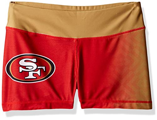 FOCO NFL Licensed San Francisco 49ers Gradient Print Bootie Shorts - Medium