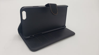 GSA Flip Leather Wallet Case For iPhone 6 Plus/6s Plus - Black