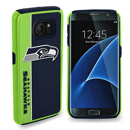 FOCO NFL Seattle Seahawks Dual Hybrid BOLD Case for Samsung Galaxy S7 Edge
