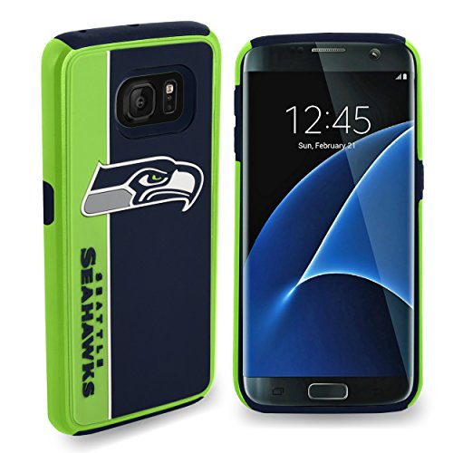 FOCO NFL Seattle Seahawks Dual Hybrid BOLD Case for Samsung Galaxy S7 Edge