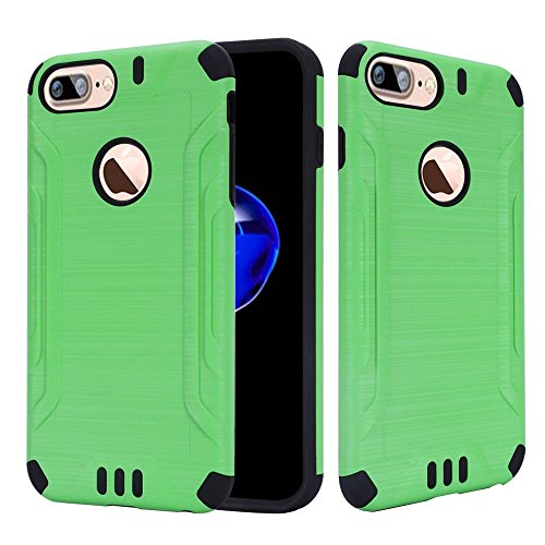 GSA Slim Armor Brushed Hybrid Case For iPhone 8 Plus & 7 Plus (5.5") Neon Green