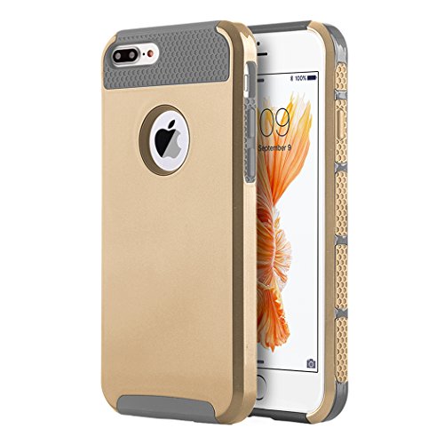 GSA Glossimer UV Coated Hybrid Case For iPhone 8 Plus/7 Plus/6S Plus - Gold
