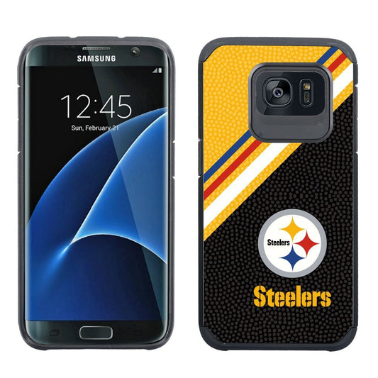 GW NFL Pittsburgh Steelers Diagonal Stripe Case for Samsung Galaxy S7 Edge