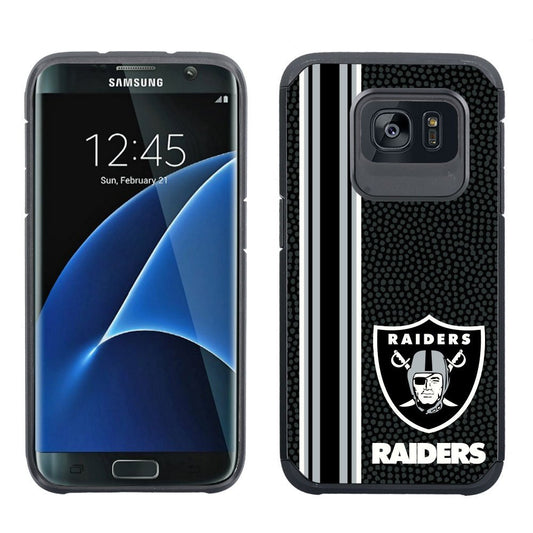 GW NFL RAIDERS Textured Stripe Case For Samsung Galaxy S7 Edge