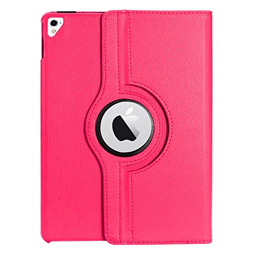 GSA Leather Rotating case For Apple iPad Pro (9.7"), A1673, A1674 & A1675, Pink