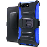 GSA Armor Kickstand Case Holster For iPhone 8+, 7 + (5.5") Black Blue