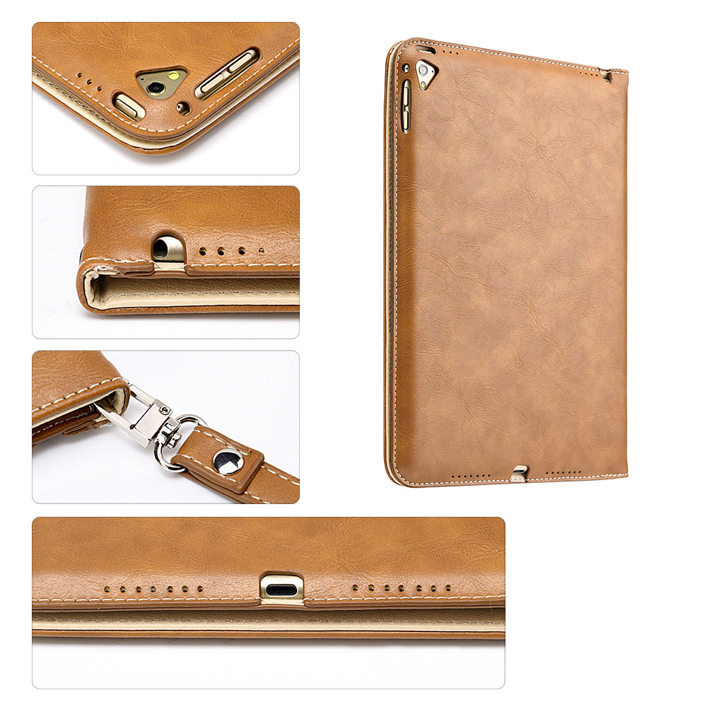 GSA Folio Flip CC Wallet Case For Apple iPad Pro 9.7" , Brown A1673, A1674 A1675